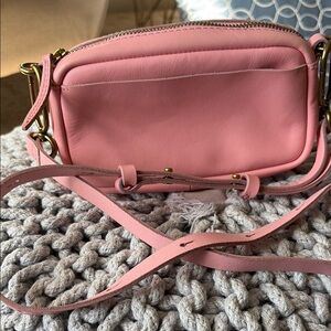 Madewell Pink Leather Crossbody Bag